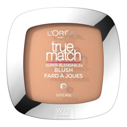 L'ORÉAL PARIS True Match Super-Blendable Blush, Soft Powder Texture, W1-2 Bare Honey, 0.21 oz.