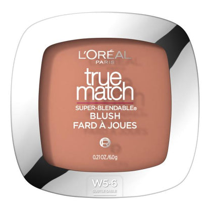 L'ORÉAL PARIS True Match Super-Blendable Blush, Soft Powder Texture, W5-6 Subtle Sable, 0.21 oz.