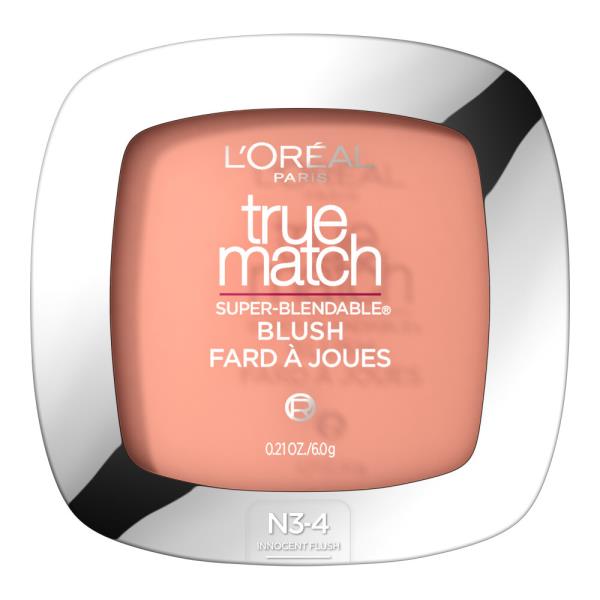 L'ORÉAL PARIS True Match Super-Blendable Blush, Soft Powder Texture, N3-4 Innocent Flush, 0.21 oz.