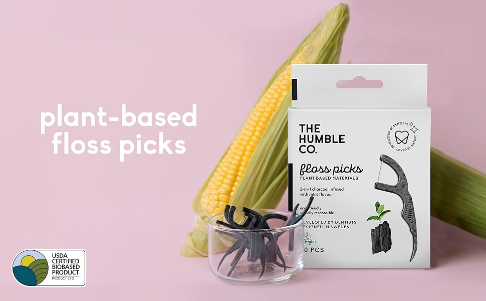 THE HUMBLE CO. FLOSS PICKS,MINT,KIDS