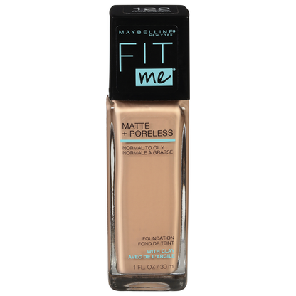 MAYBELLINE New York Fit Me Matte + Poreless Foundation Makeup, 122 Creamy Beige, 1 oz