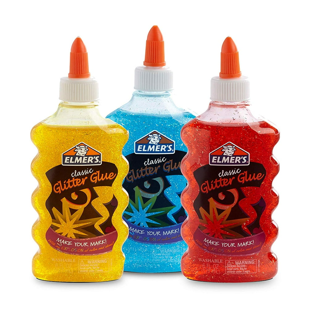 ELMER'S Classic Glitter Glue - Assorted, 6 oz
