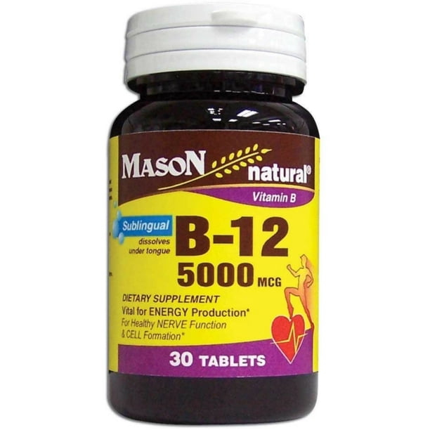 VIT B12 5000MCG TABLETS 30CT MASON