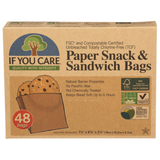 IF YOU CARE BAGS,SNDWCH/SNACK,UNBLCHD