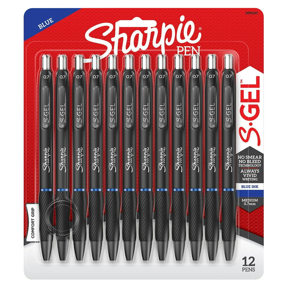 Sharpie S-Gel Blue Retractable Gel Pen, 2 count