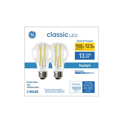 GE Lighting LED Light Bulbs, A19 General Purpose Bulbs, 75 Watt Replacement, Soft White, 2 count
