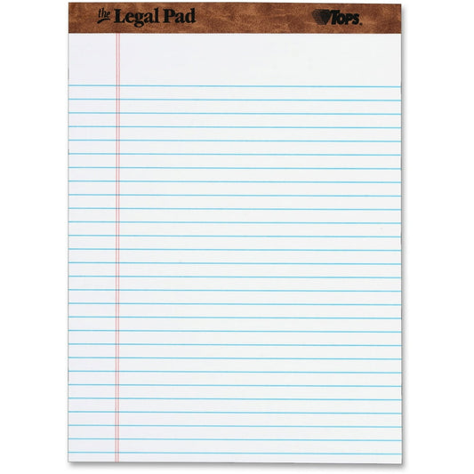 TOPS™ The Legal Pad Writing Pads, Legal Rule, White Paper, 50 Sheets, 3 Pack
