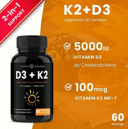 NM VITAMIN D3+K2 GC100-125MCG 30