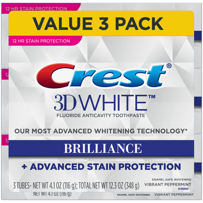CREST 3D WHT BRILLIANCE PEPMNT T/P 3.9OZ