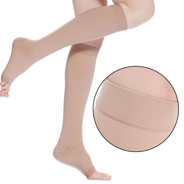 GNP STOCKING WMN KNEE SHR 8-15MMHG BG LG