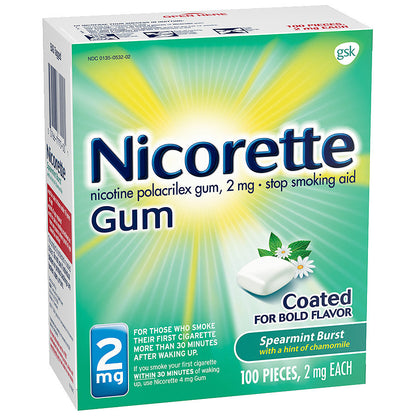 NICORETTE GUM 4MG SPEARMINT 100CT