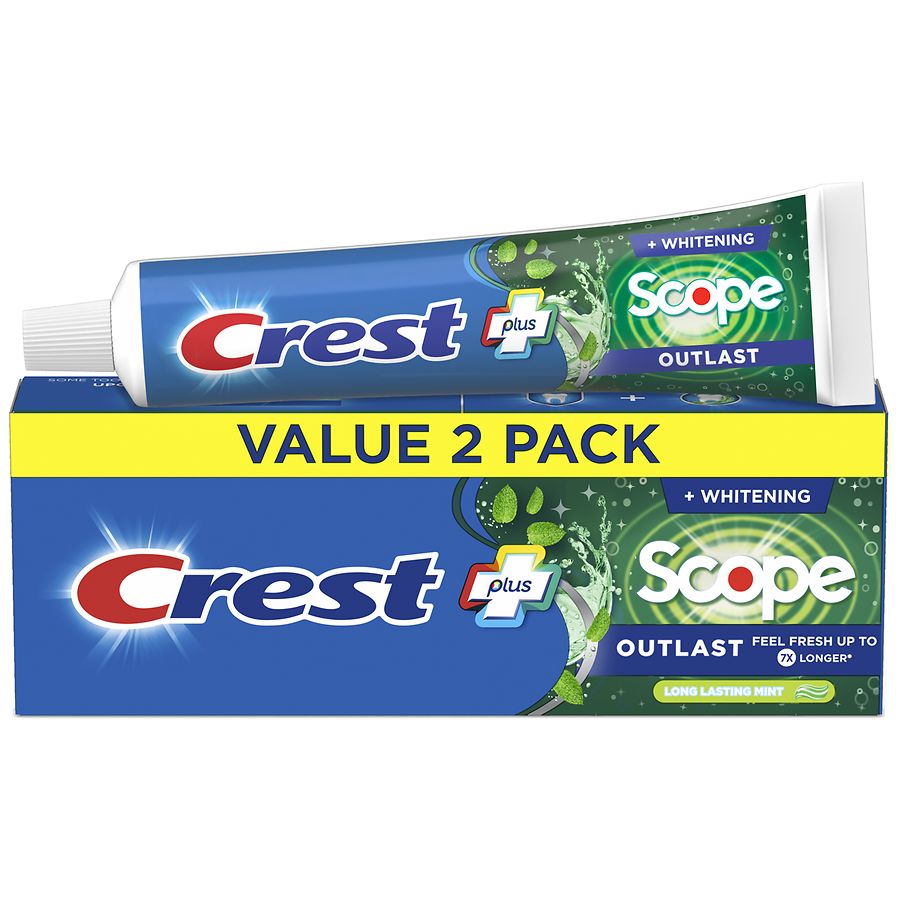 Crest Toothpaste 5.4oz Plus Scope Outlast + Whitening