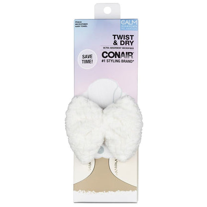 CONAIR Twist & Dry Ultra Absorbent Microfiber Towel Scrunchies, 3 count