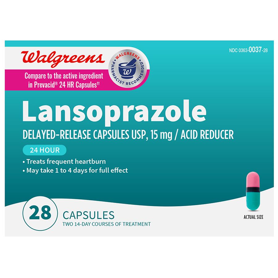 GNP LANSOPRAZOLE 15MG CAP 14CT