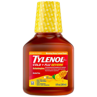 Tylenol Cold + Flu Severe Day Non-Drowsy Honey Lemon 8oz