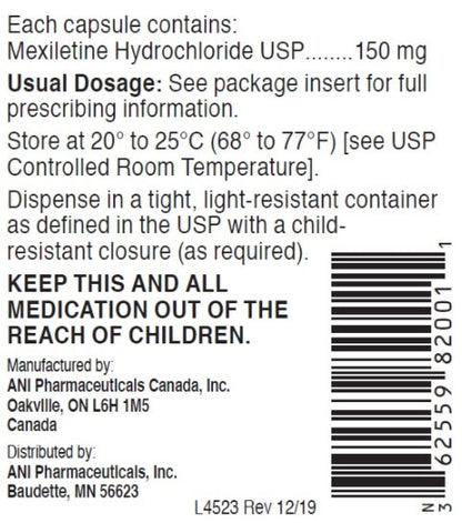 MEXILETINE HCL CP 150MG 100