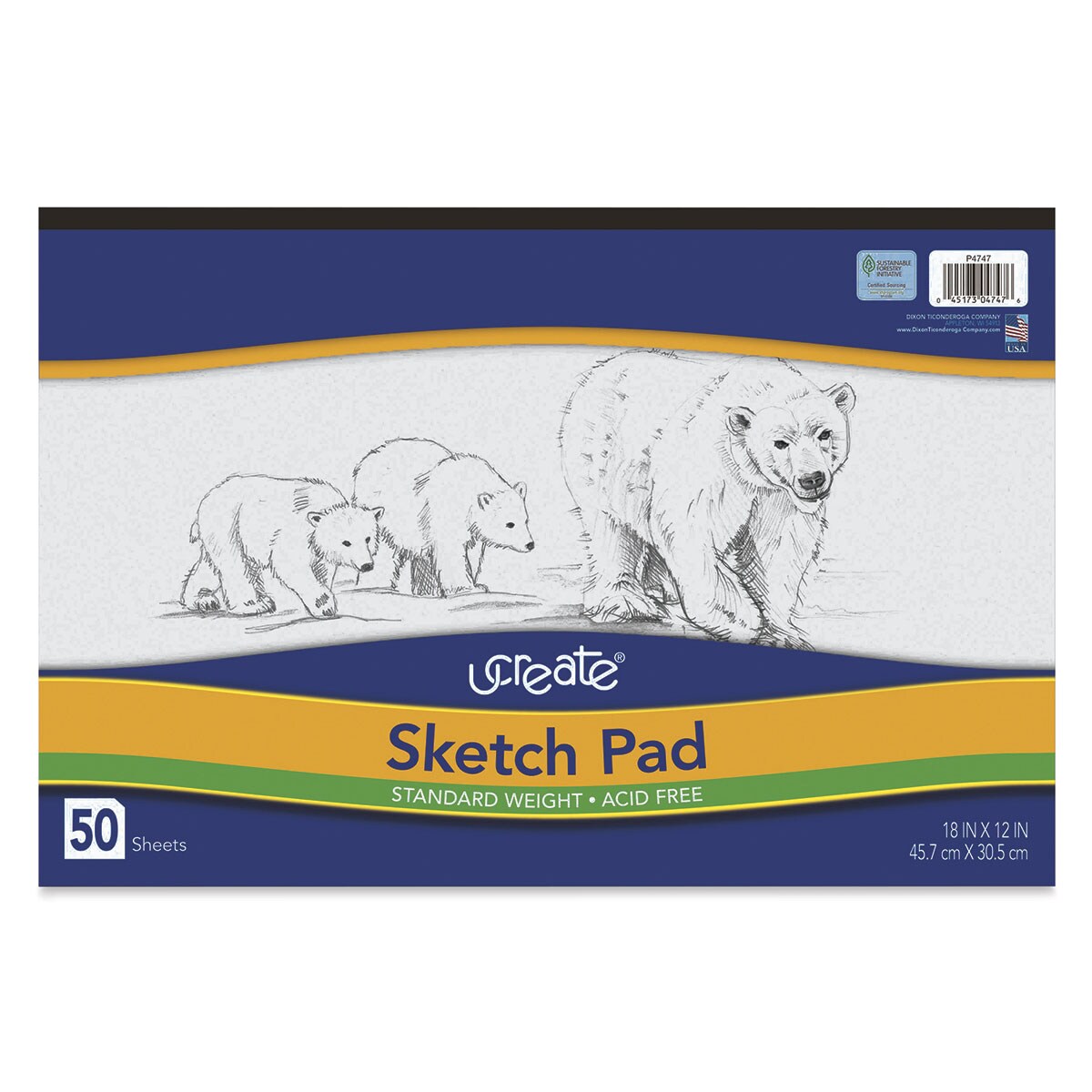 UCreate 50 Sheet Sketch Pad, 9" x 12"