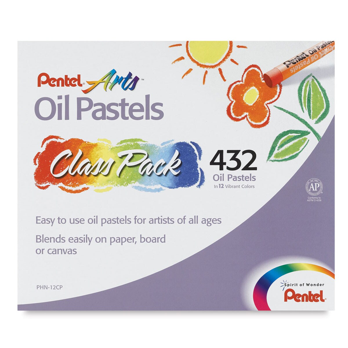 Pentel Oil Pastel 12-Color Set