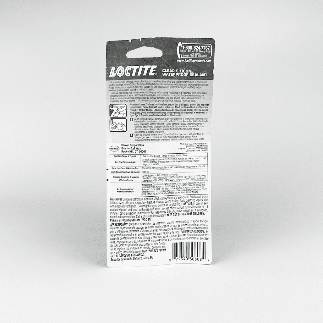 Loctite Clear Silicone Sealant, 2.7 oz