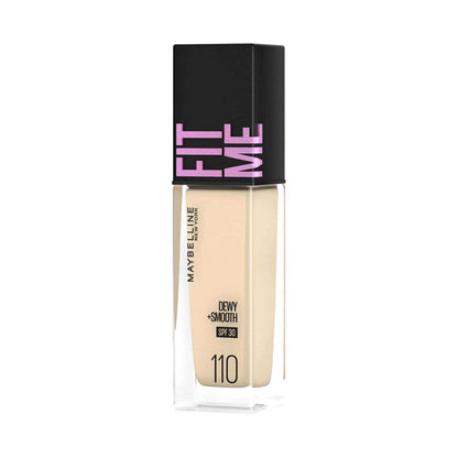 MAYBELLINE New York Fit Me Dewy + Smooth Foundation Makeup, 110 Porcelain, 1 oz