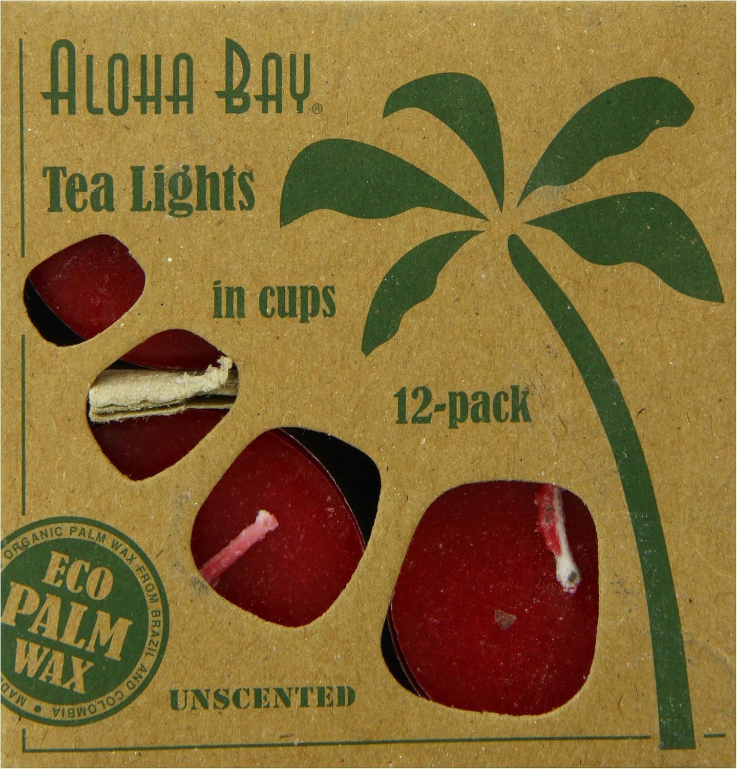 ALOHA BAY TEA LIGHT,RED