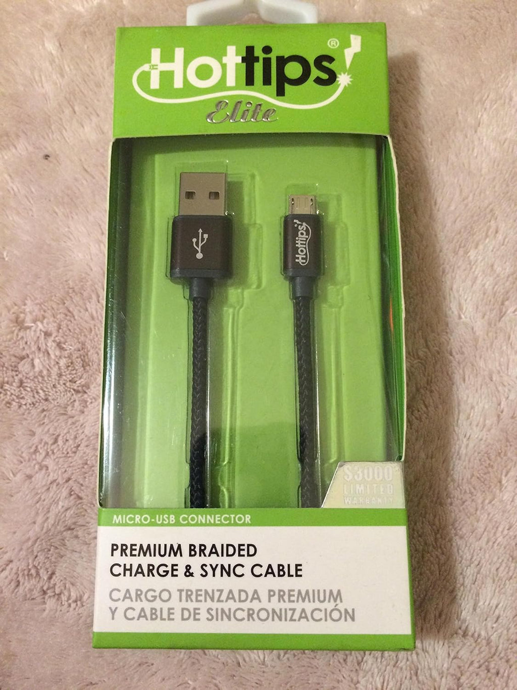 HOTTIPS MICR USB CBLE 3F BULK