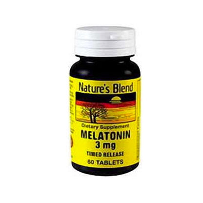 MELATONIN 3MG TABLET 60CT NAT BLEND