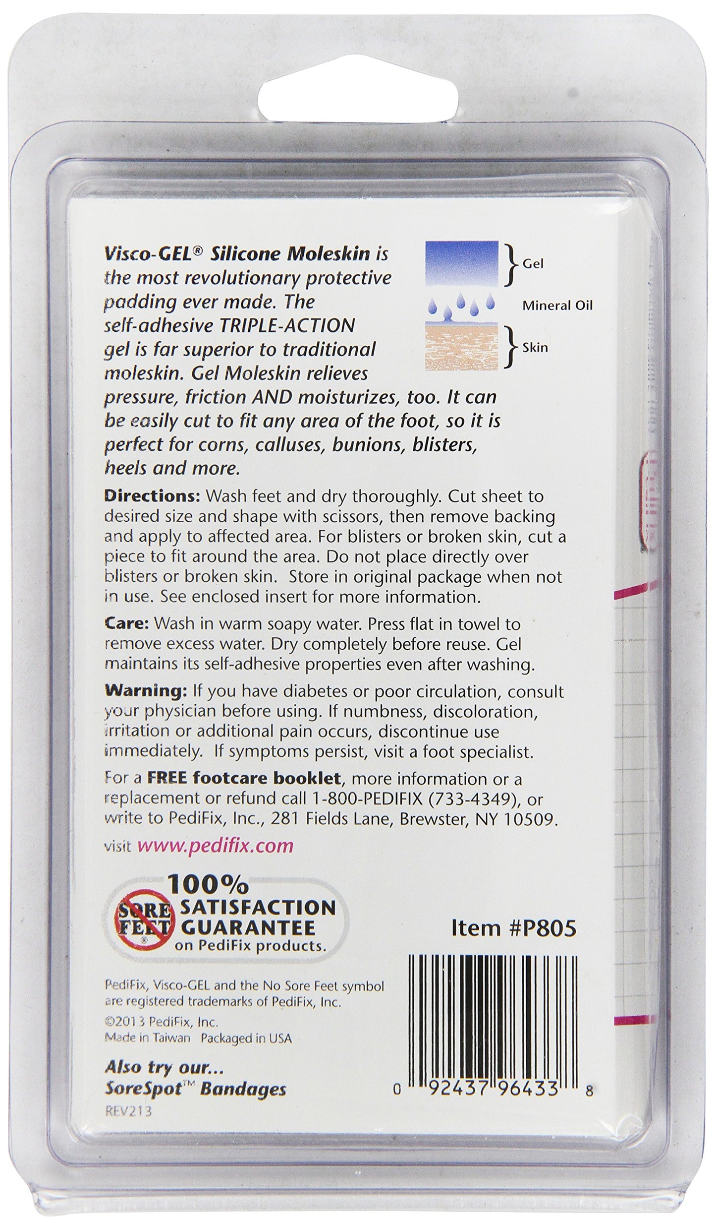 PEDIFIX MOLESKIN PROTECT PAD VISCO DS