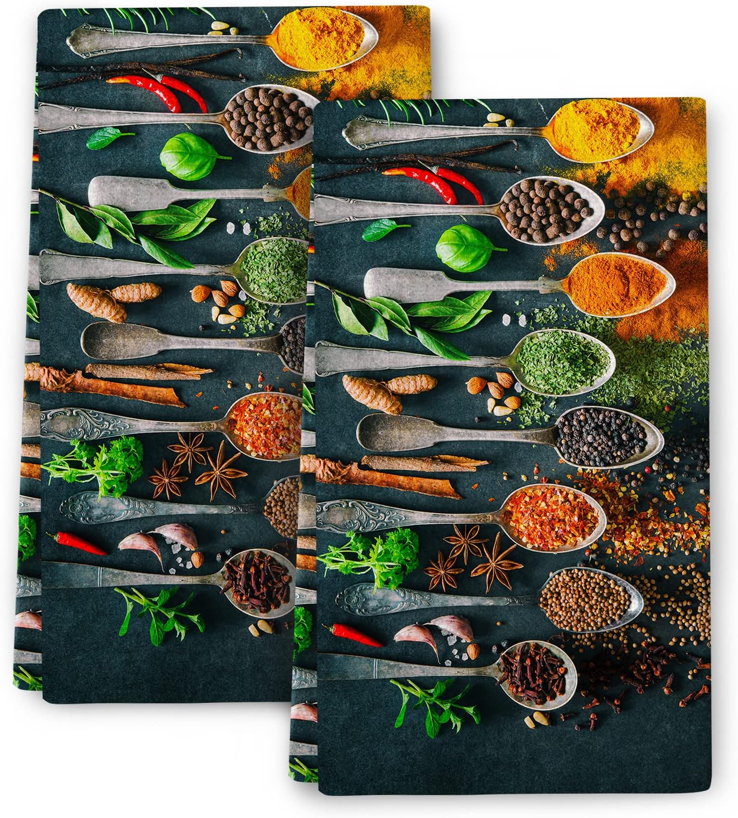 MUkitchen Designer Print 100% Cotton Towel - Chili Peppers, 20"x30"