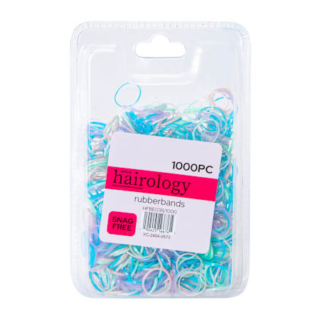 Kiss Red Rubber Bands Black Medium 1000 Count Tub (6in)