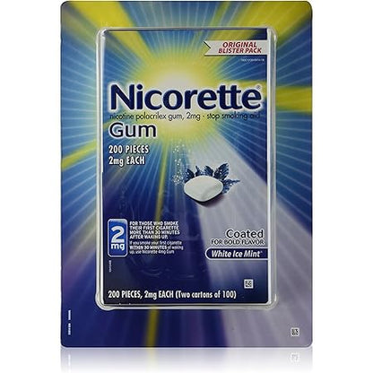 NICORETTE GUM WHITE ICE MINT 4MG 160CT