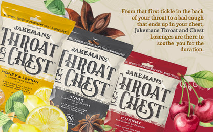 JAKEMANS THROAT & CHEST ANISE LOZ 30CT