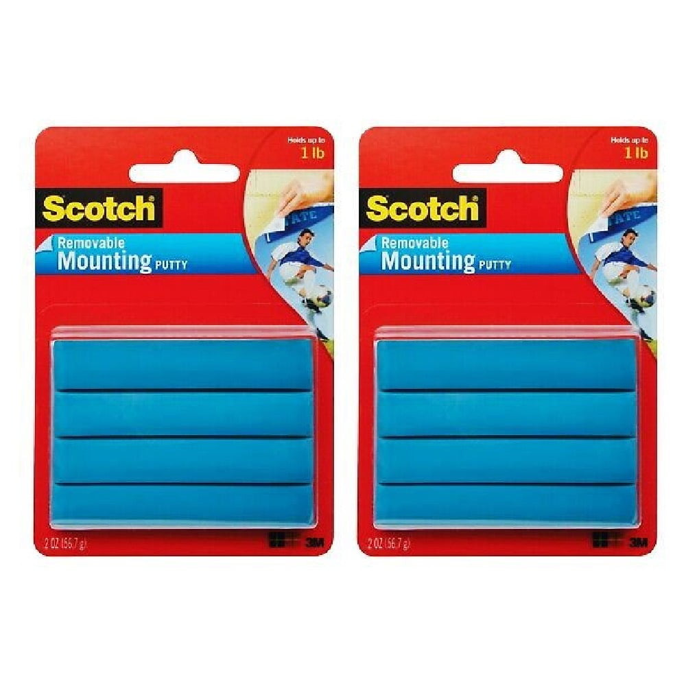 3M Scotch Removable Mounting Putty, 2 oz., White