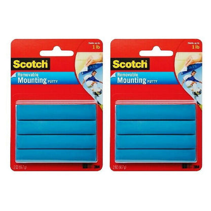 3M Scotch Removable Mounting Putty, 2 oz., White