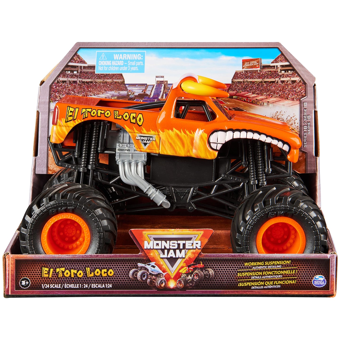 Monster Jam Official El Toro Loco Monster Truck Die-Cast Vehicle 1:64 Scale Kids Toys for Boys Ages 3 and up