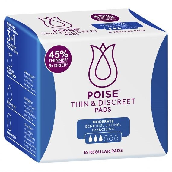POISE FRESH PROT MCRLNR REG PAD 6X54 DS