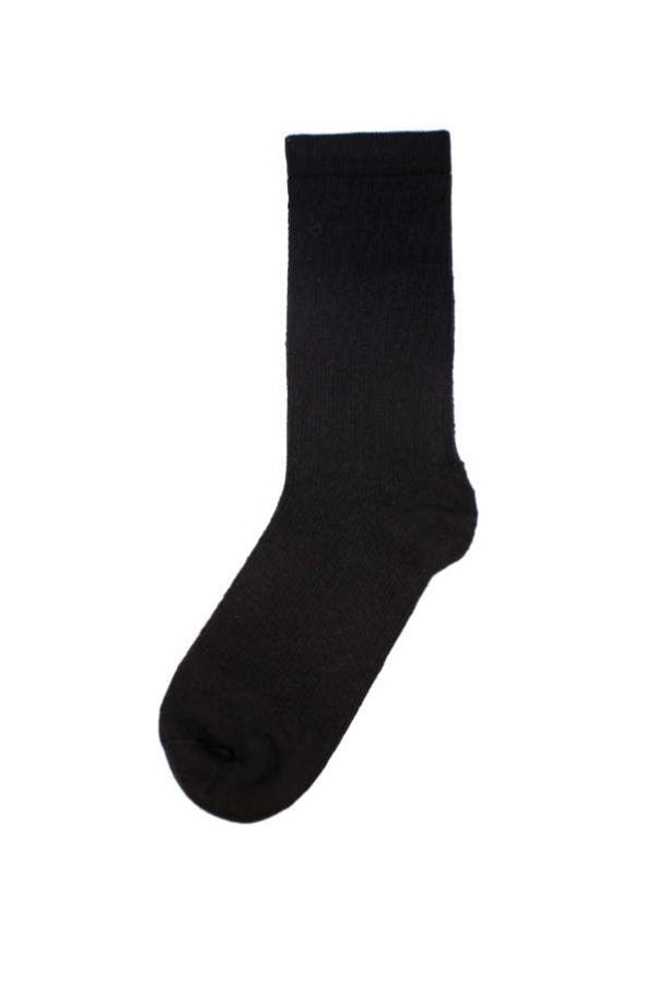 Russell Fashion Foot Women's Moderate Compression Long Crew Sock - Black 1 pair
