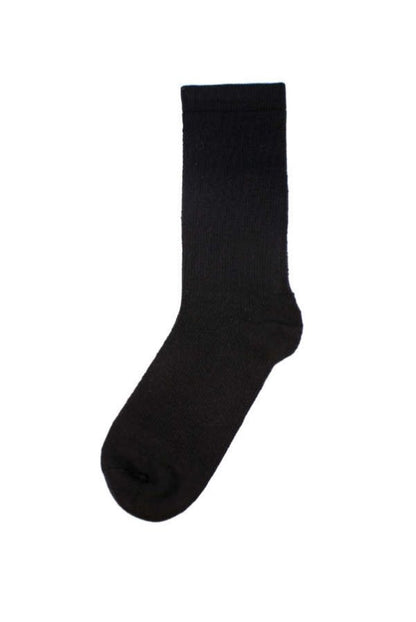 Russell Fashion Foot Women's Moderate Compression Long Crew Sock - Black 1 pair
