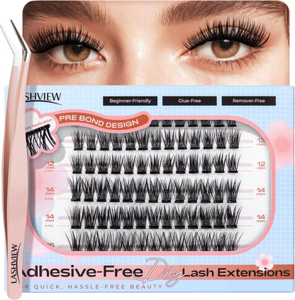 KISS imPRESS The No Glue Falsies Individual Lash Kit - Assorted Classics, 60 count