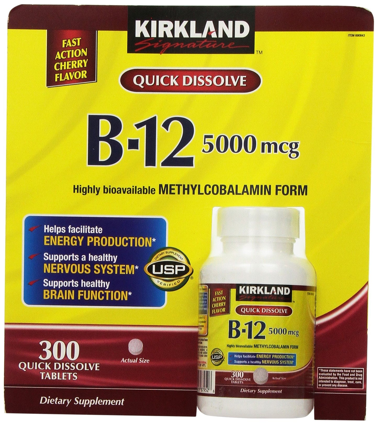 GNP B-12 QUICK DISSOLVE 5000 MCG TAB 60