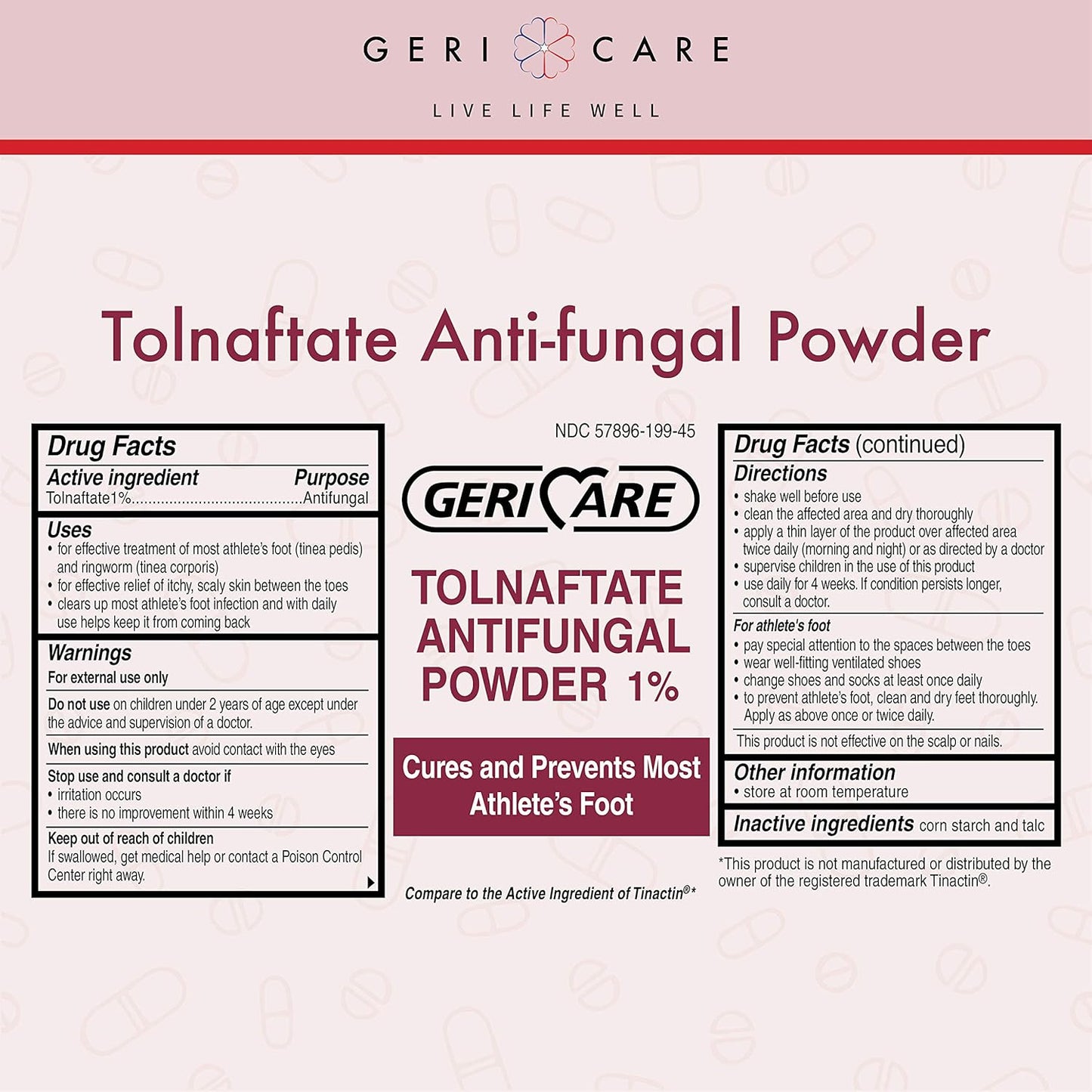 TOLNAFTATE ANTIFUNGAL 1% PWD 45GM GERI