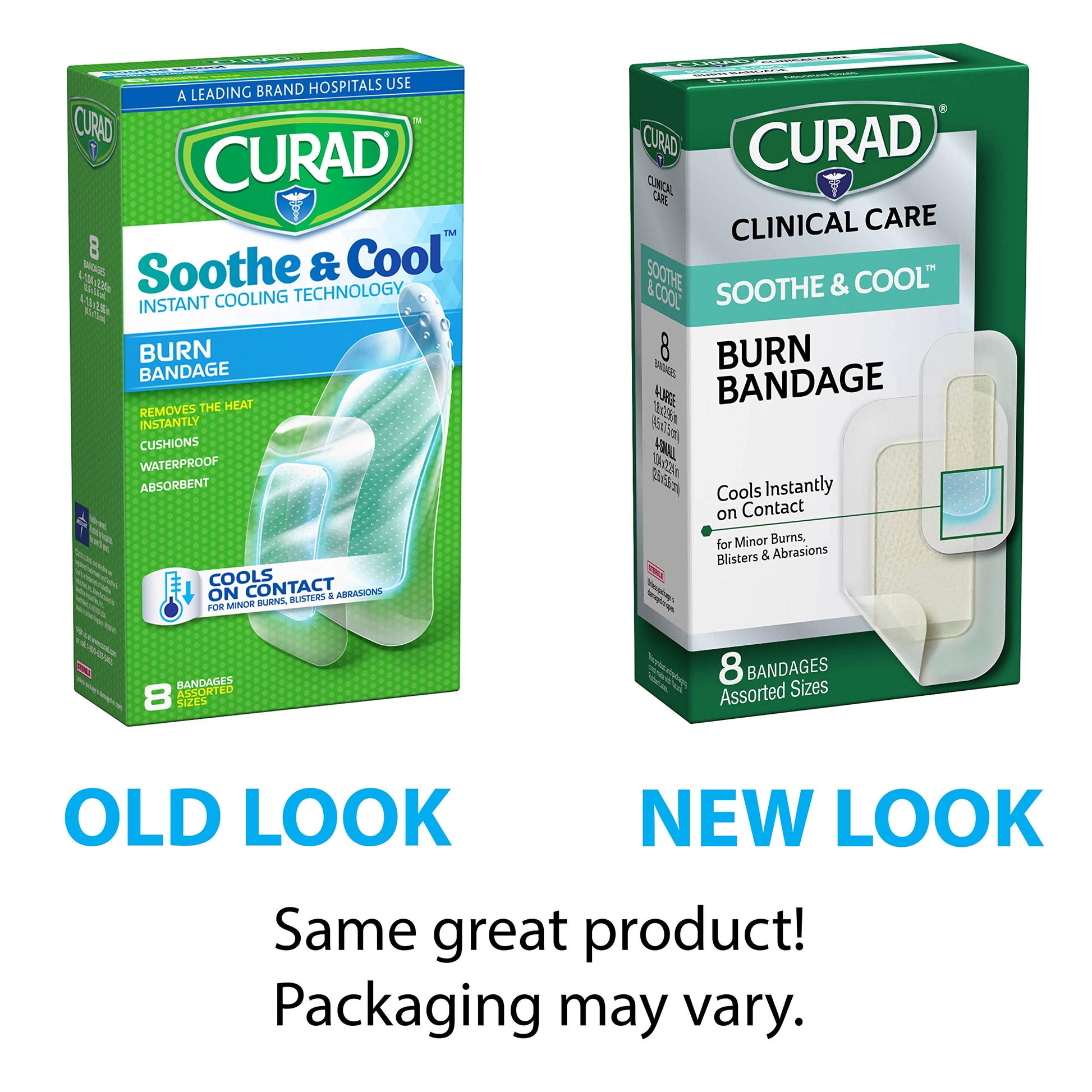 CURAD SOOTHE&COOL CLR GEL BDG 1SZ 8CT