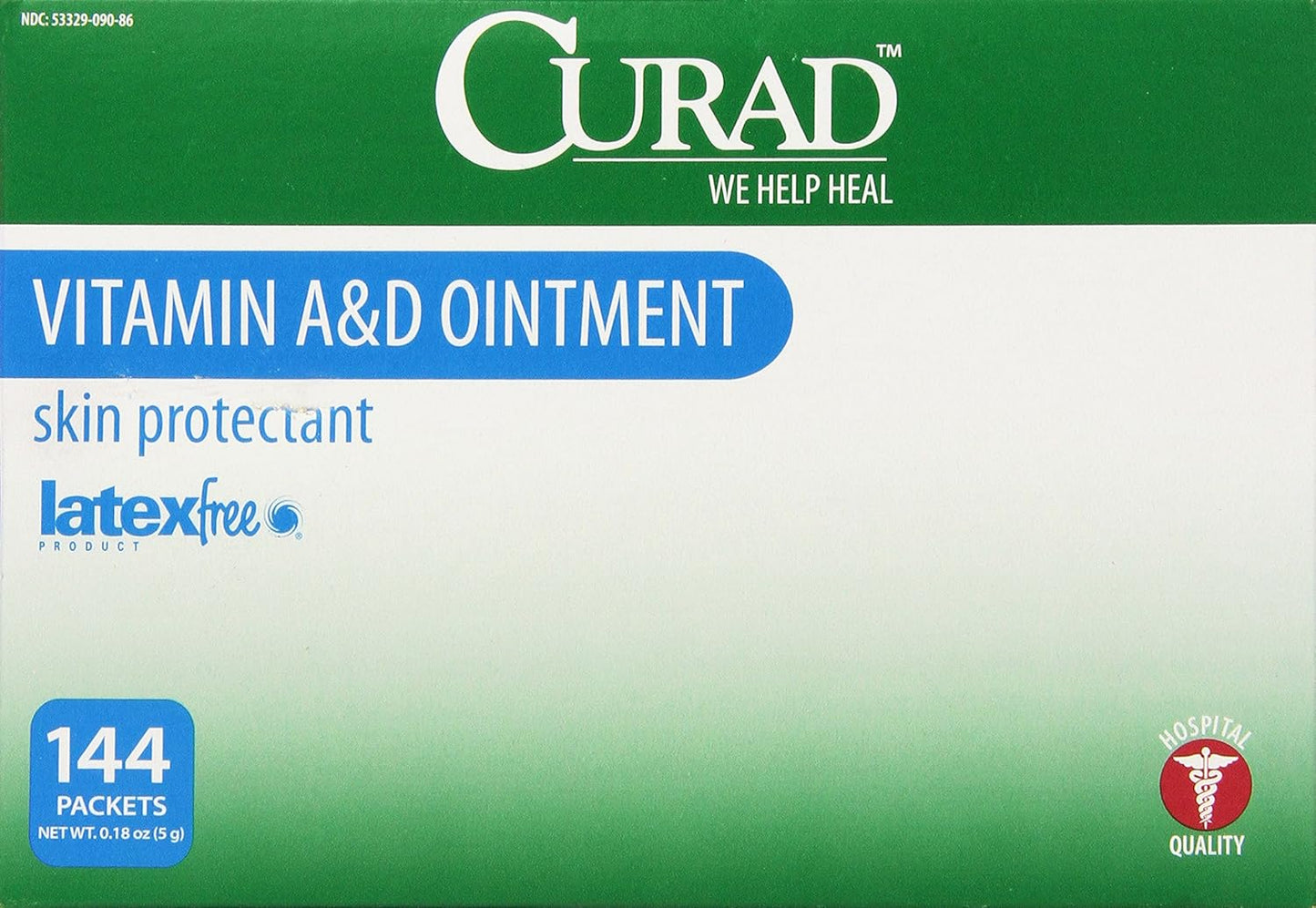 CURAD VITAMIN A&D ONT 5G FOIL OINT 144CT