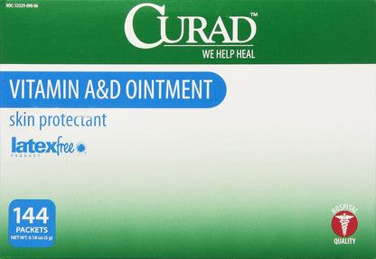 CURAD VITAMIN A&D ONT 5G FOIL OINT 144CT