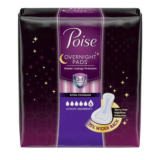 POISE OVERNIGHT EXTRA COVERGE PAD 2X22CT