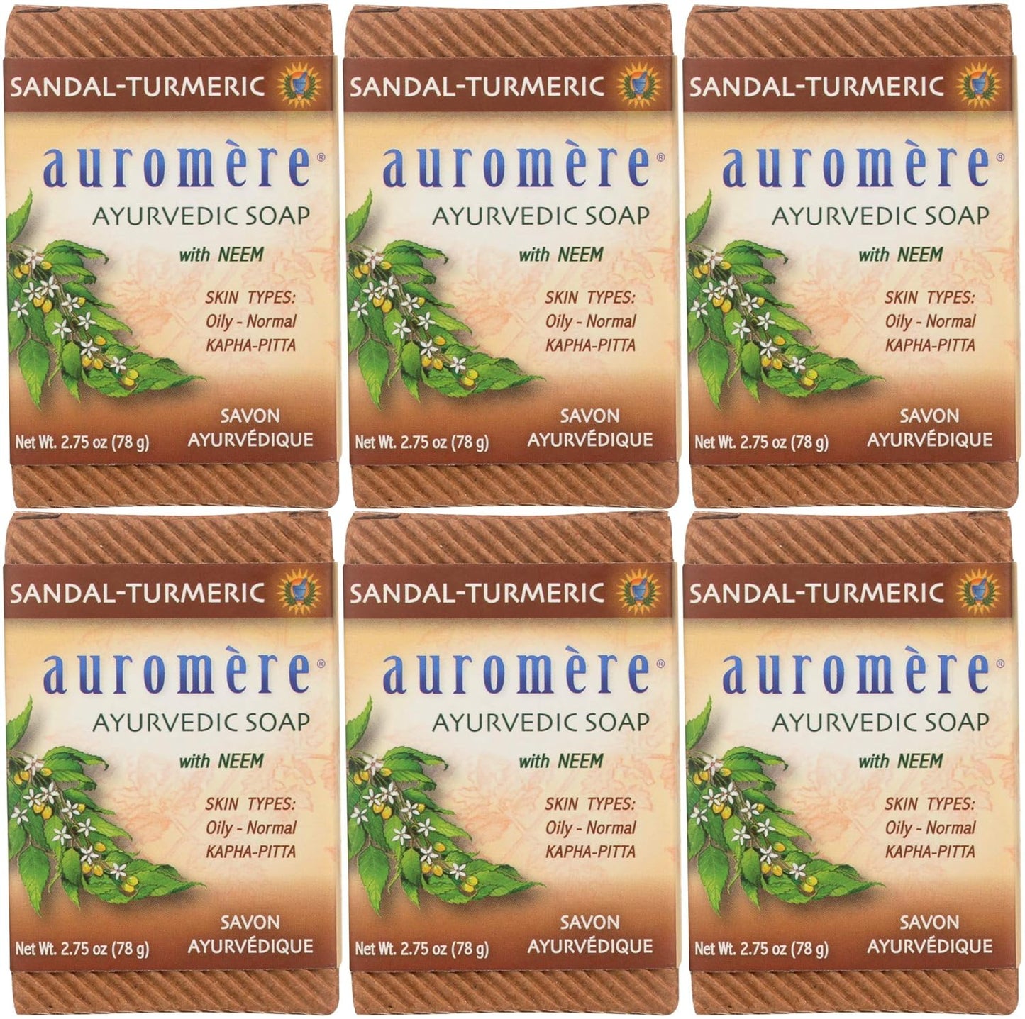 AUROMERE BAR SOAP,SANDLWD TURMERIC