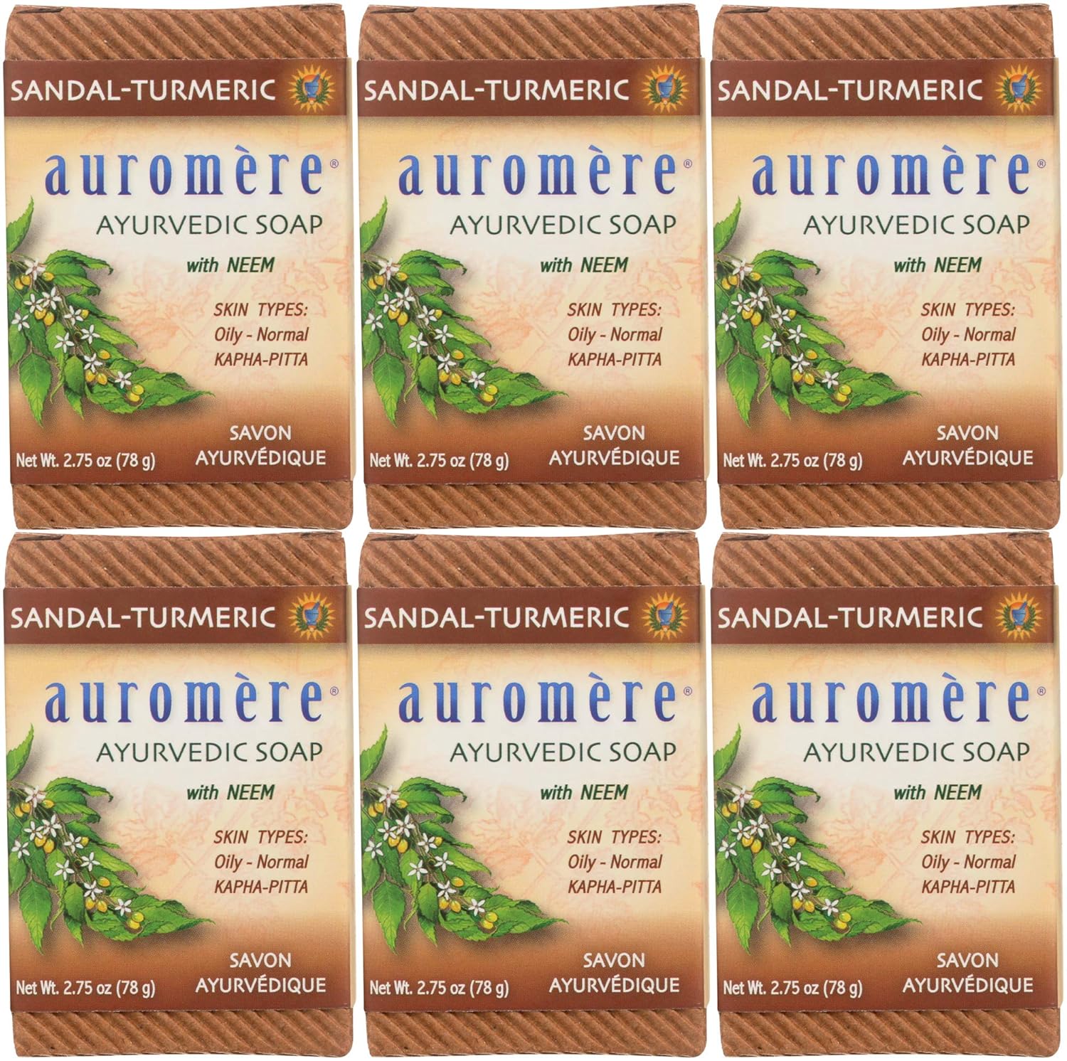 AUROMERE BAR SOAP,SANDLWD TURMERIC