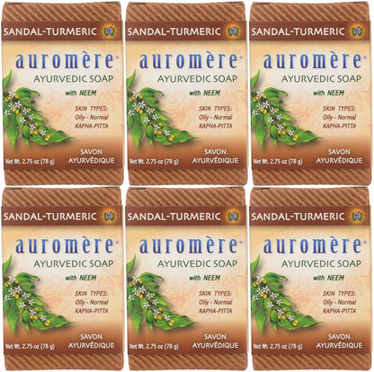 AUROMERE BAR SOAP,SANDLWD TURMERIC