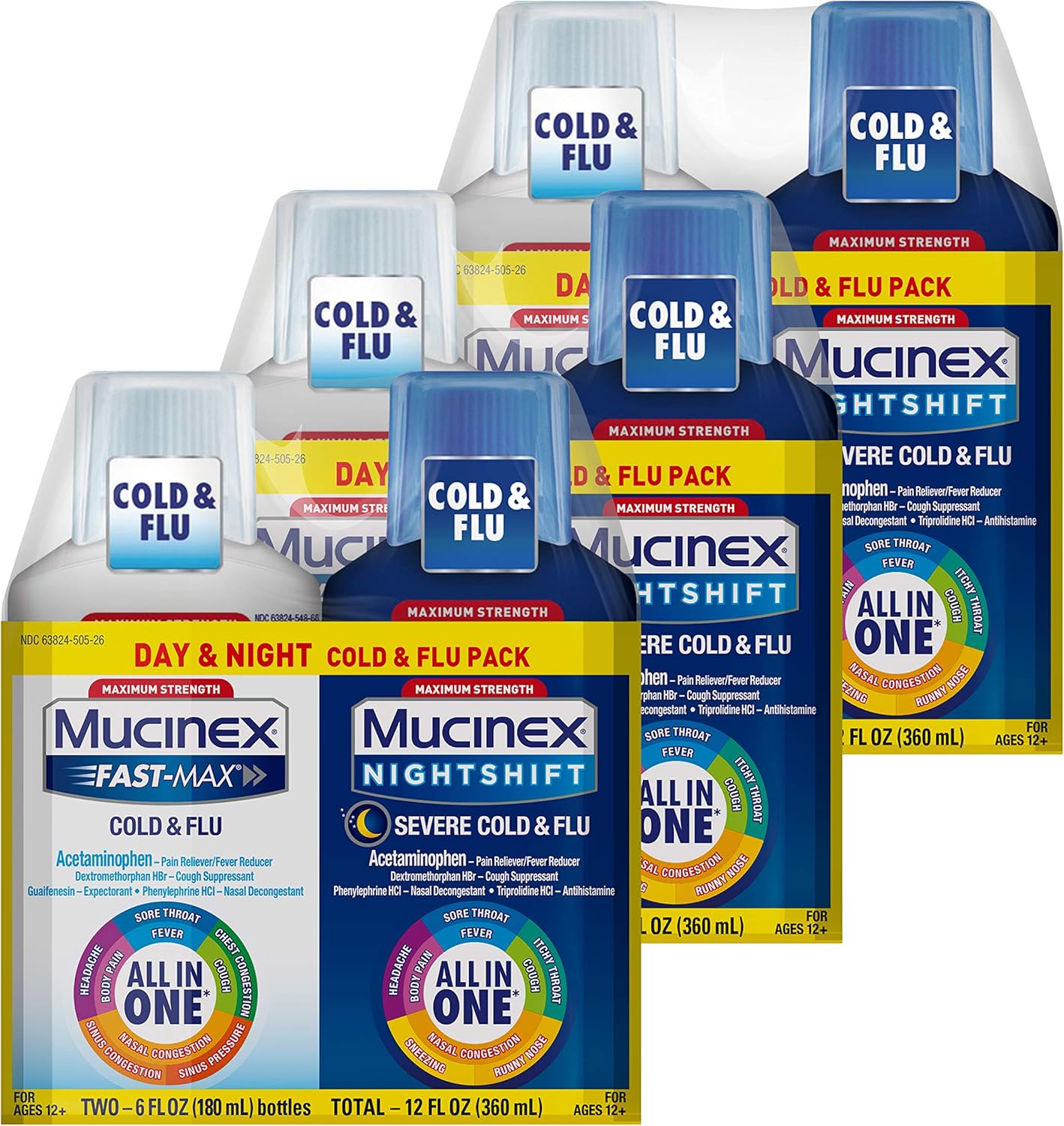 MUCINEX COLD & FLU GC 16 LQGL