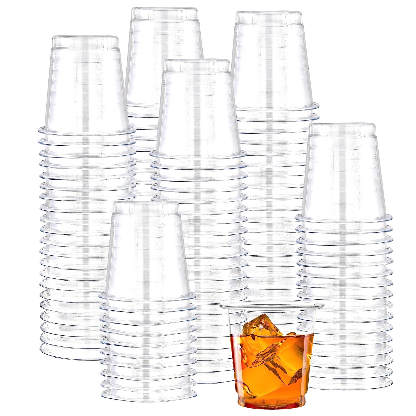 SENSATIONS 2 oz Plastic Shot Glasses - Clear, 20 count